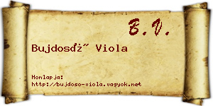 Bujdosó Viola névjegykártya